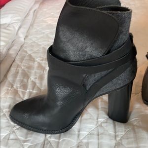 Cynthia Vincent leather and wool boots
